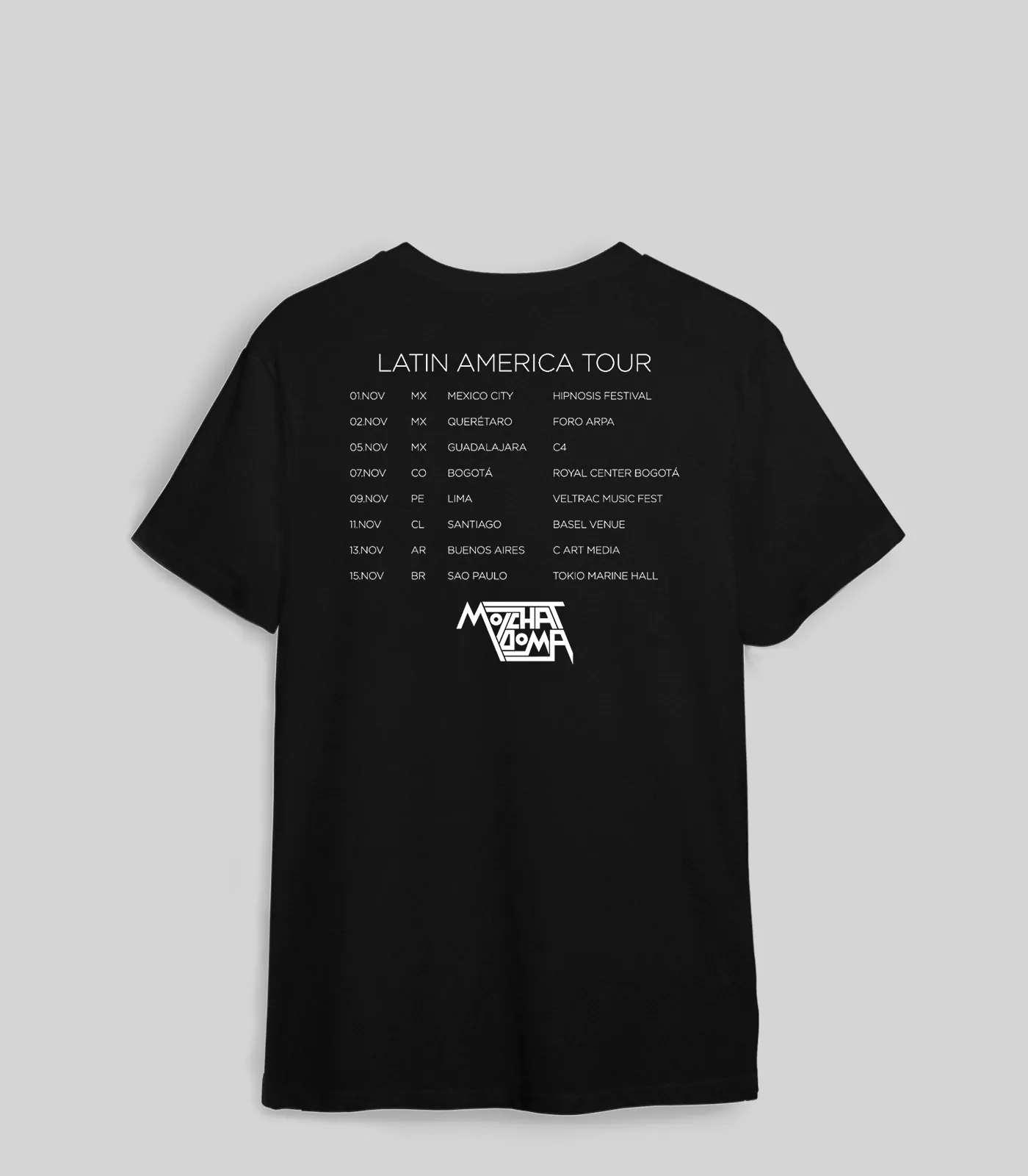MRX Camiseta Molchat Doma Hotel Tour 2025 Costas - MΞRCH