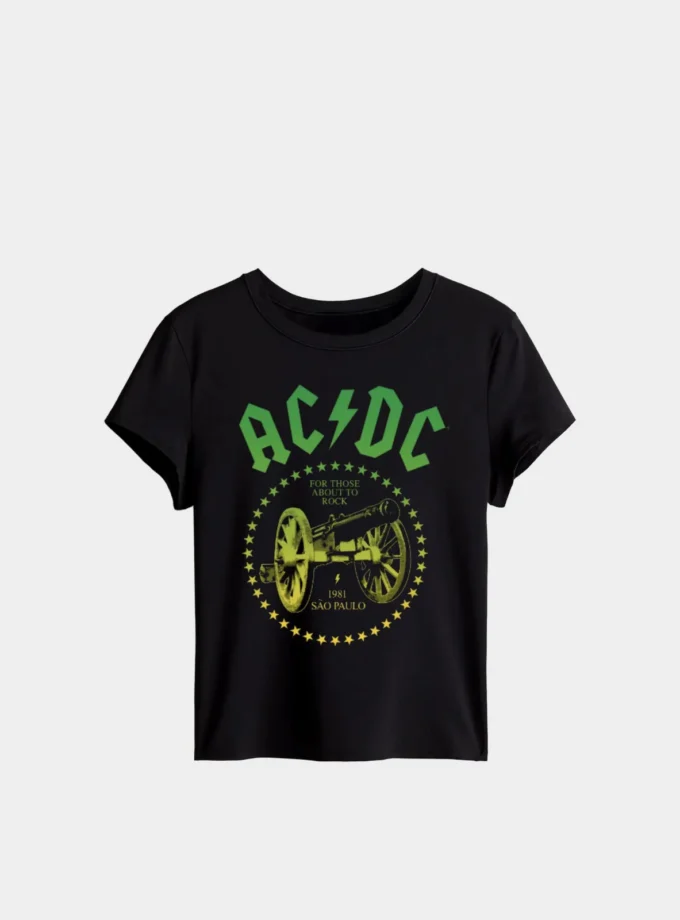 MERCH Baby Look AC:DC For Those About to Rock We Salute You Frente - MΞRCH