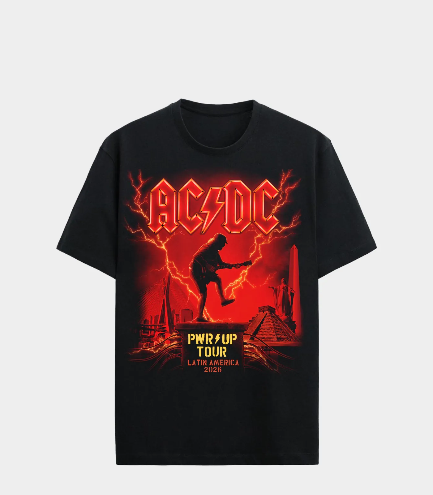 MERCH Camiseta AC:DC Pwr Up Tour 2026 Frente - MΞRCH