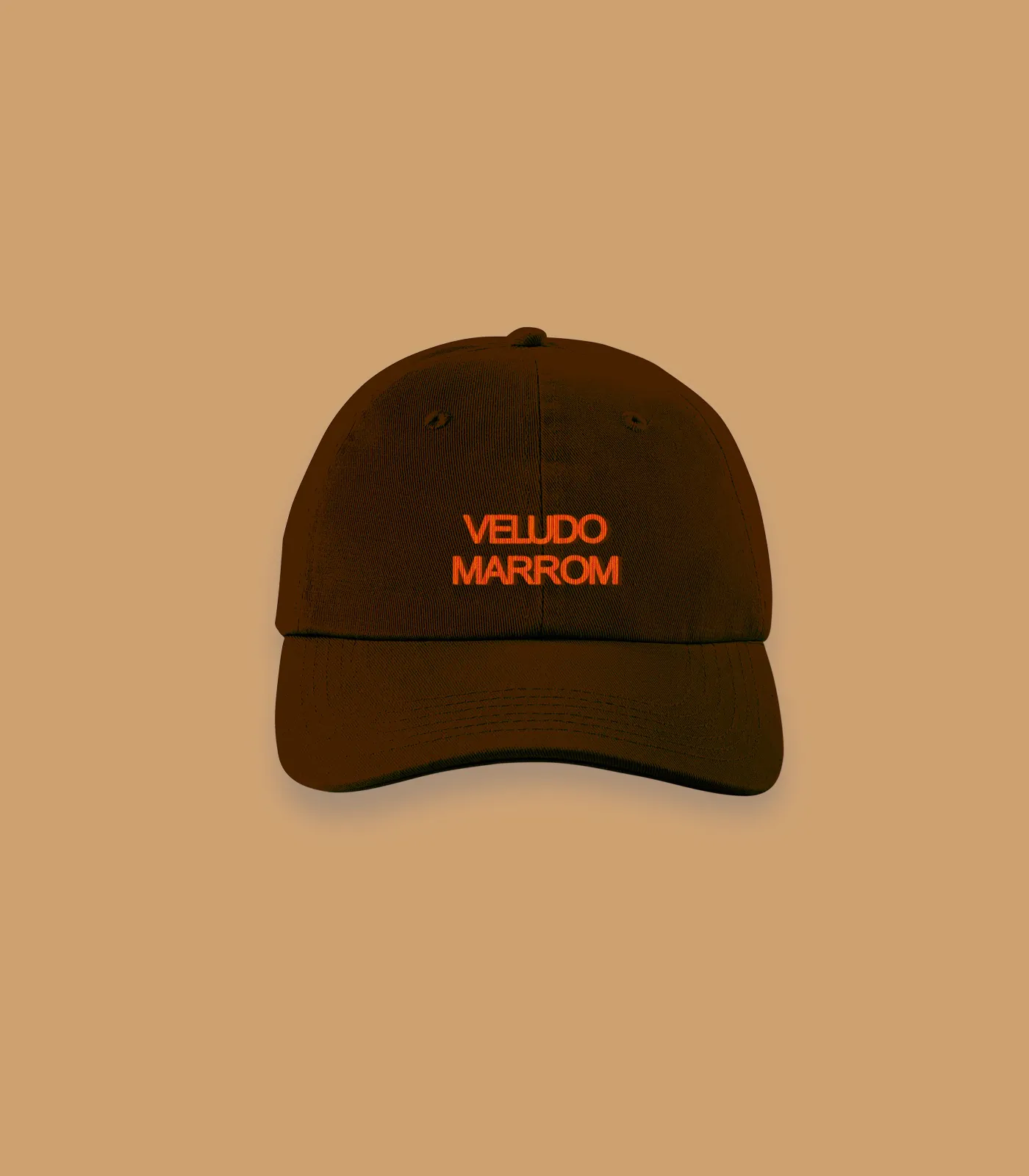 MRX Boné Veludo Marrom Liniker Frente - MΞRCH